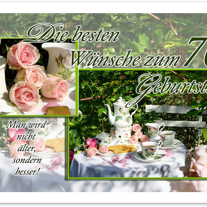 Nummer fødselsdag/lykønskningskort/70. fødselsdag/ 5295709 for engroshandel hos Yabué