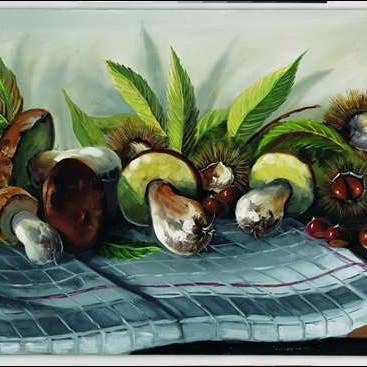 Cajati - Autunno Natura Morta Castagne E Funghi per la vendita all'ingrosso da parte di Migneco & Smith