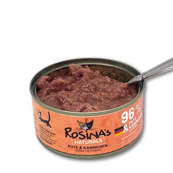 ROSINAs FINEST GmbH - Wholesale Pet Food - Cat - turkey & rabbit, 6 x 100 g tin1