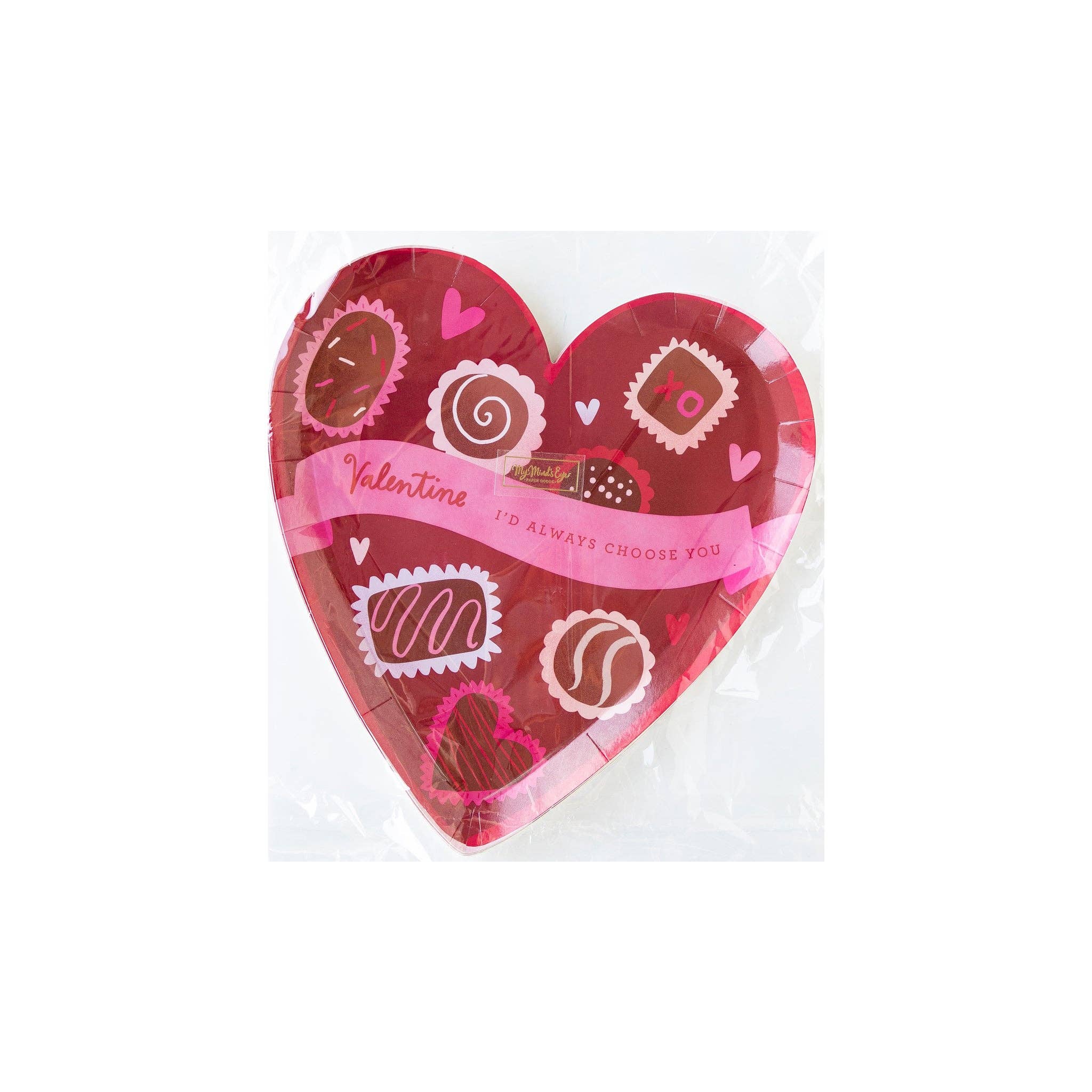 My Mind’s Eye - Wholesale Disposable Plate - VAL1045 - Box of Chocolates Paper Plate0