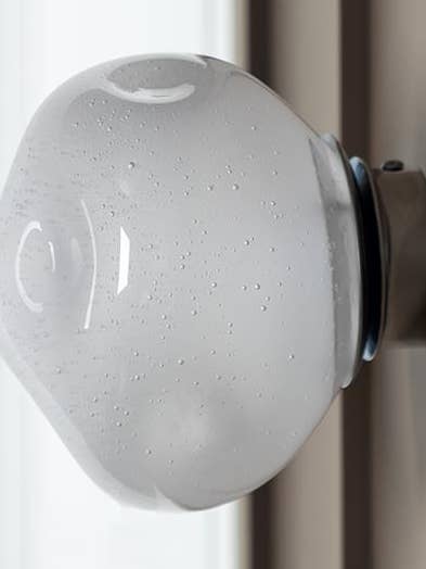 Odense Bubbly Soft Flat Glass Chrome Led Wall Sconce | Modern Decorative Lighting For Homes & Hotels for wholesale by HEKA LIGHTING & TRADING LTD