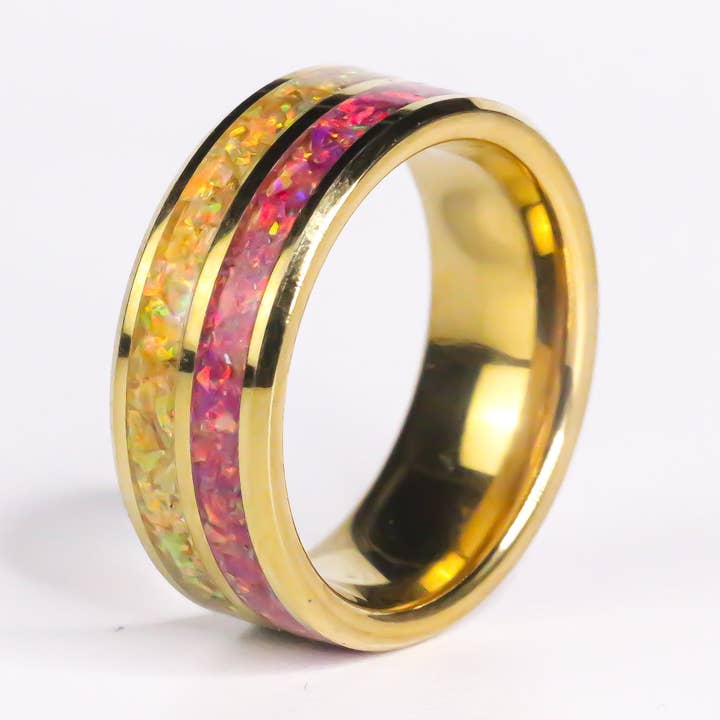 Cosmic Radiance Ring 24kt Tungsten for wholesale by Natural Evolution Design