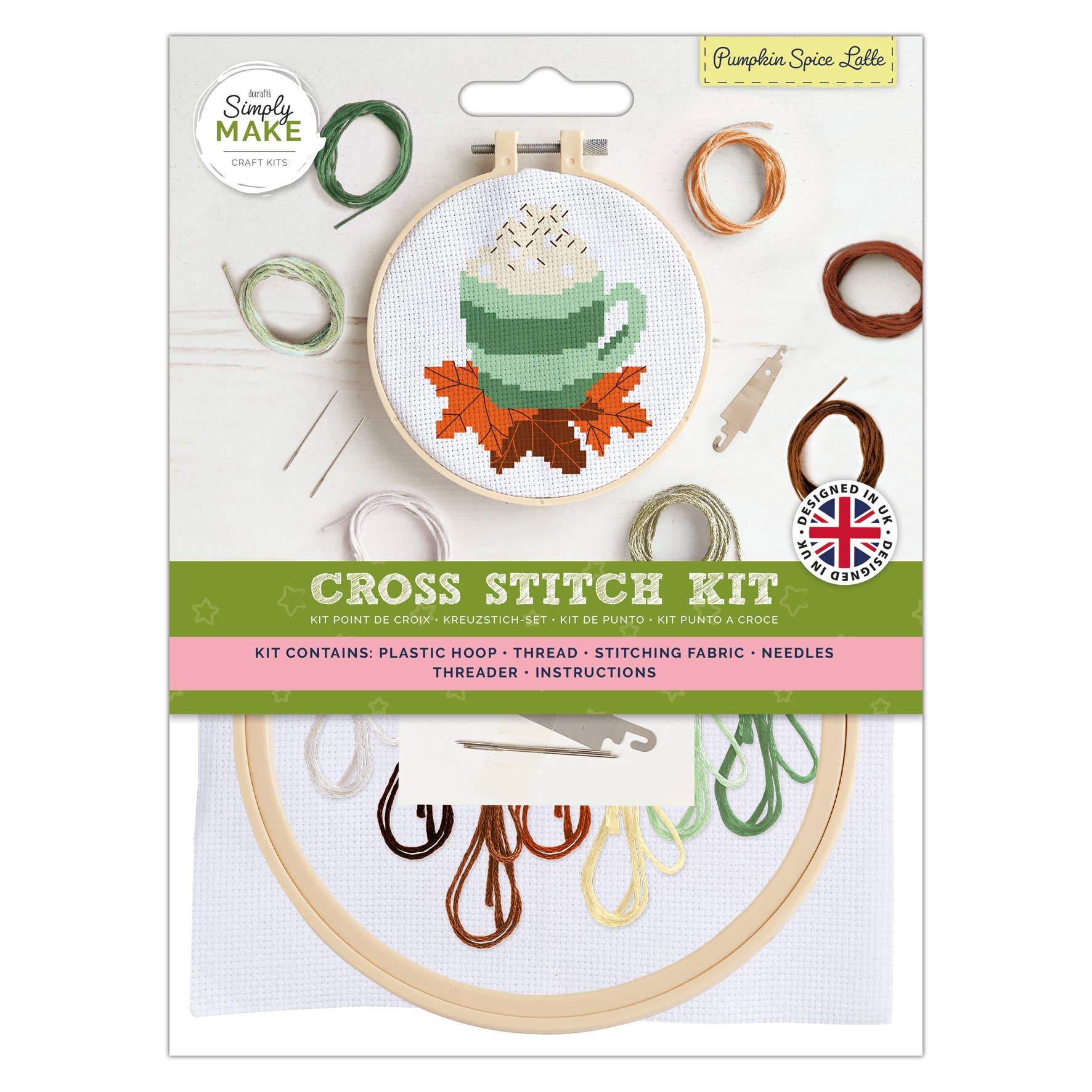 West Design Products - Wholesale Embroidery/Cross Stitch Supplies - Simply Make Cross Stitch Kit - Pumpkin Spice Latte0