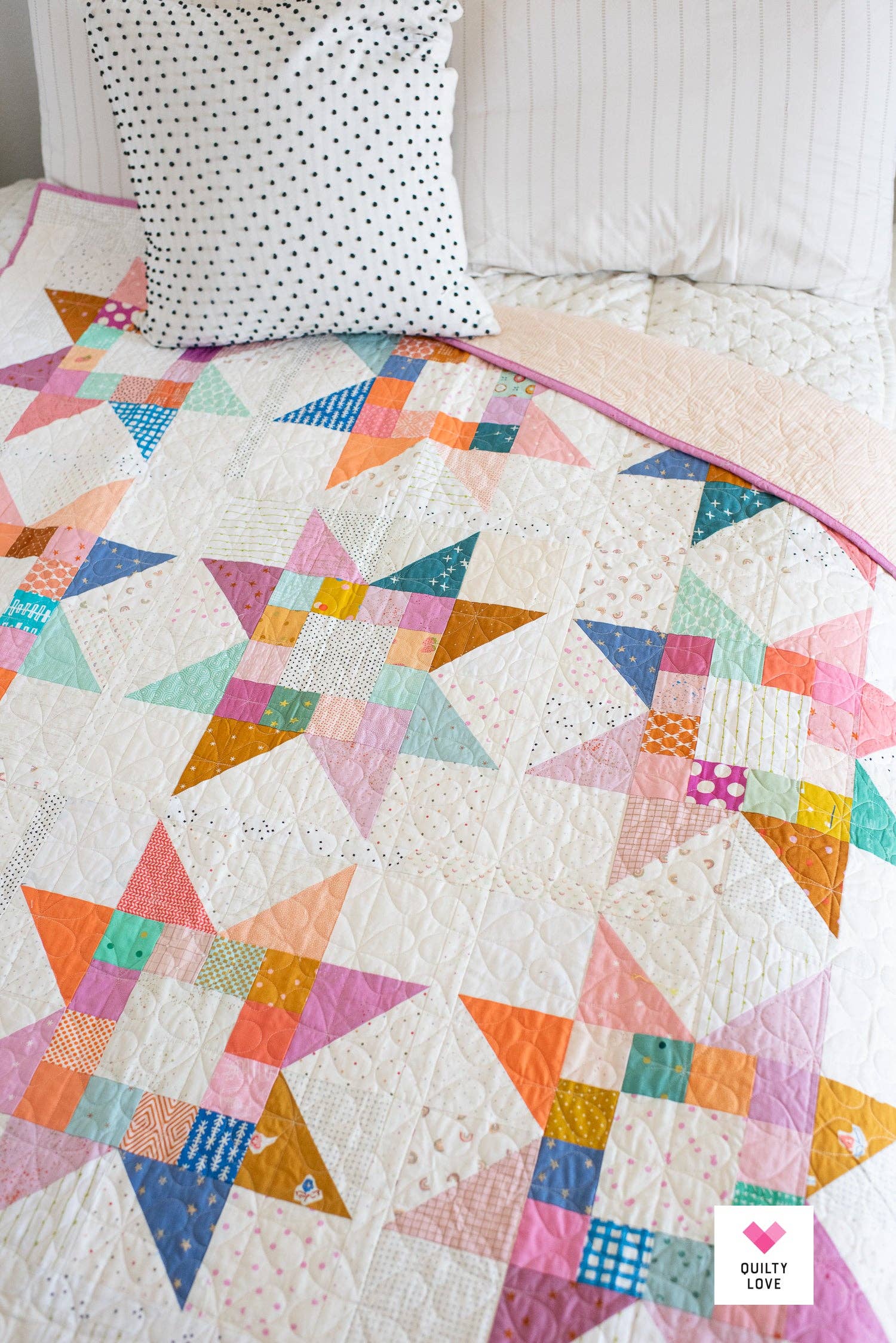 Quilty Love - Wholesale Knutselnaai-set - Quilty Stars papieren quiltpatroon6