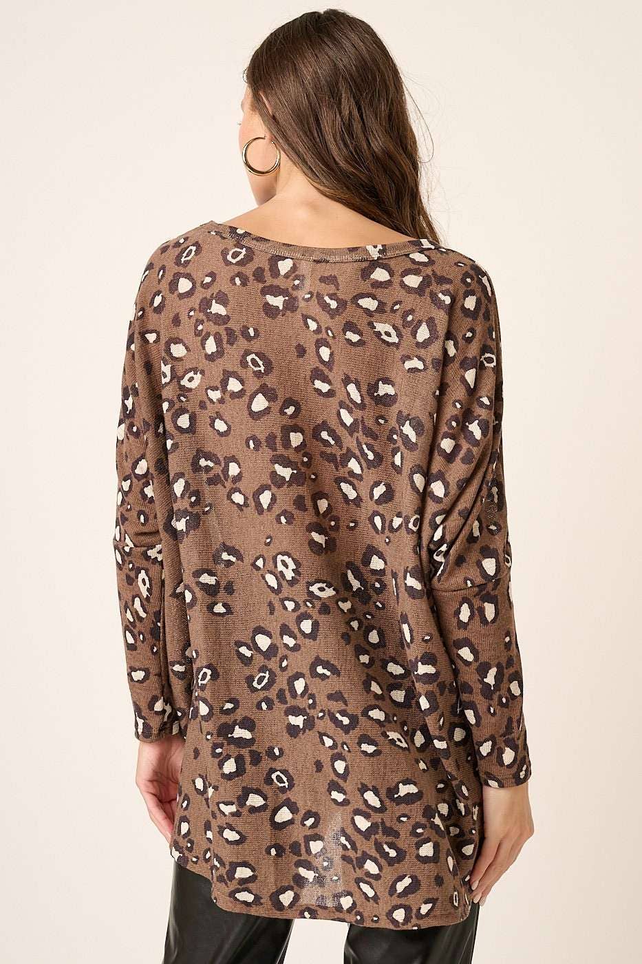 mittoshop - Wholesale Knit Top - Women's - T10261-LEOPARD PRINT RND NECK OVERSIZED KNIT TOP8