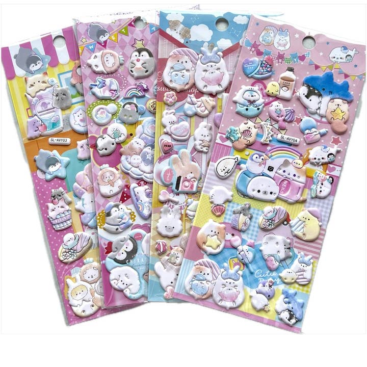 BCmini - Wholesale Sticker - 11016 Big Puffy Puffy Assorted Stickers-123