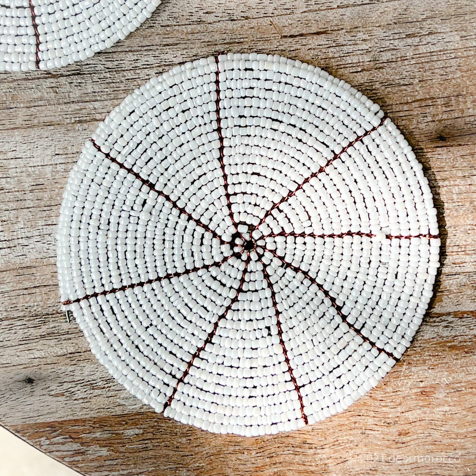 dear Morocco - Wholesale Coasters - Hand beaded coaster 10cm5