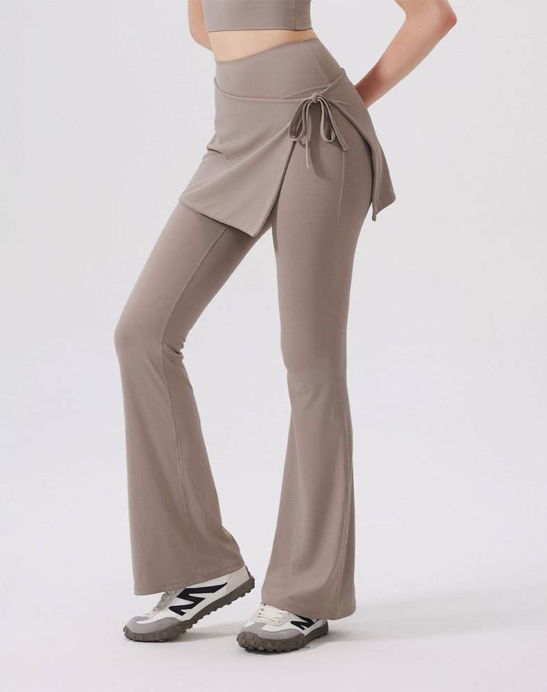 Crave by FW – wholesale Athletic/lounge leggings – Women's – High Waisted Yoga Flare Leggings Wide Leg Pant with Skirt9