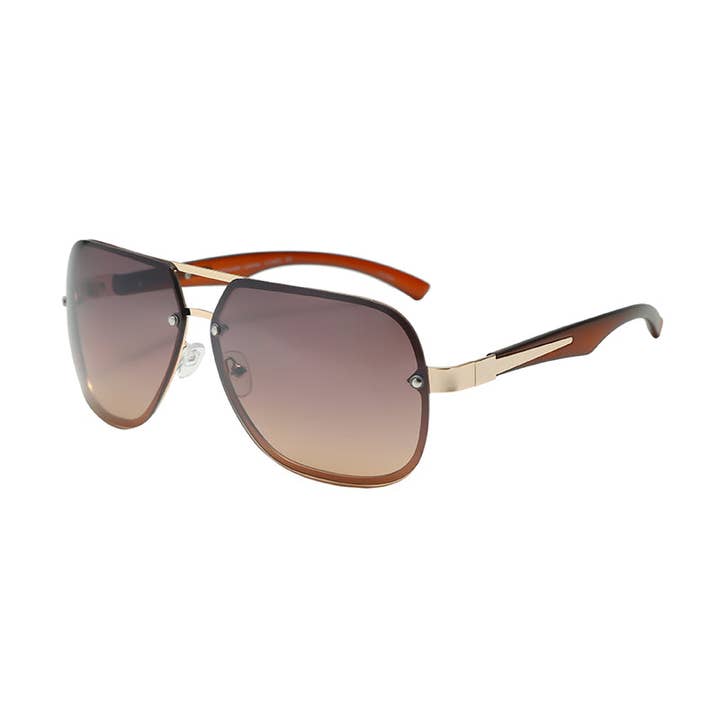 Prime Opticals - Wholesale Sunglasses - Unisex - J3164, Bolded Aviator with Design Arm7