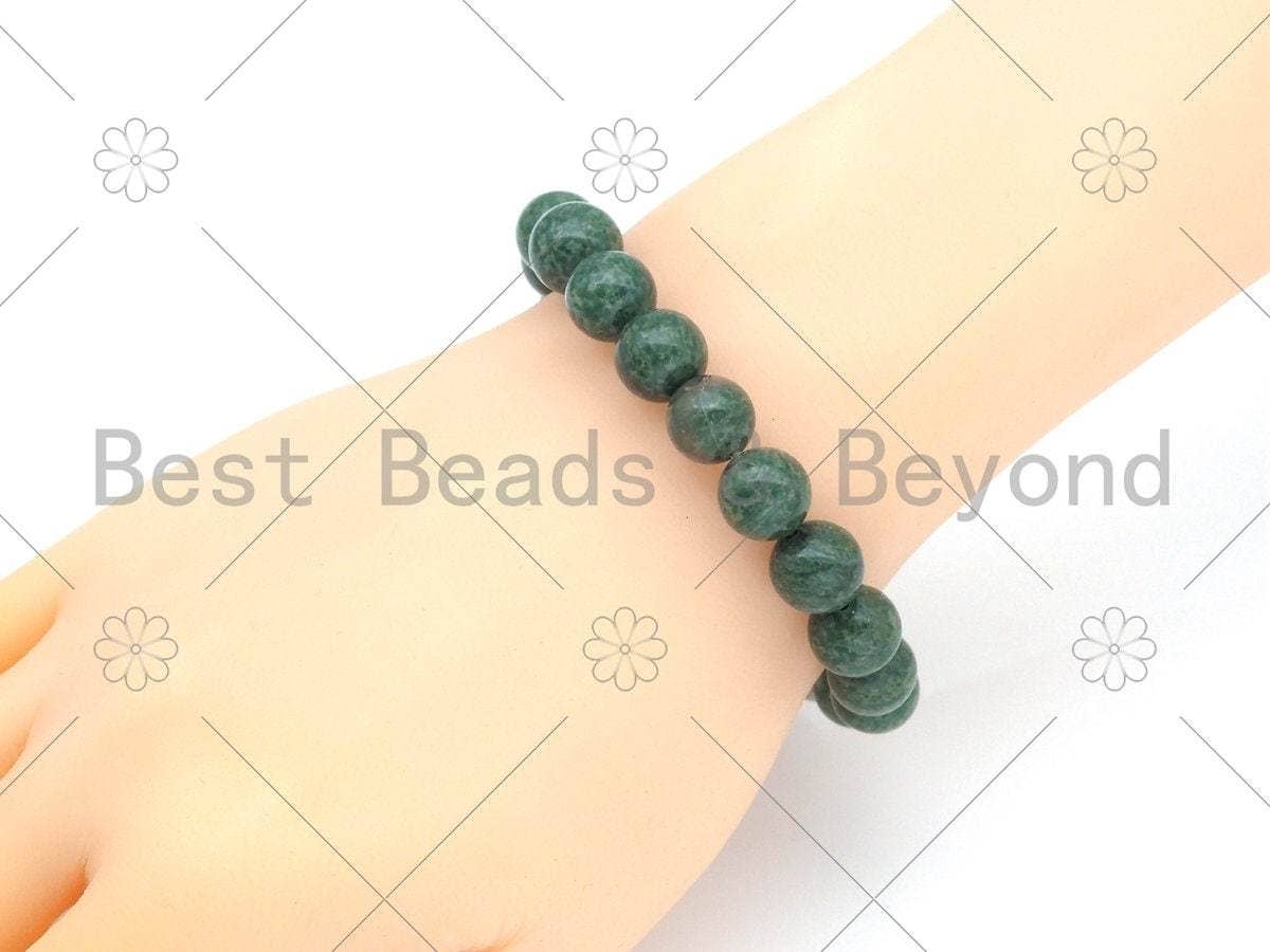 BestBeads&Beyond – Engroshandel Perlearmbånd – Naturlig grøn afrikansk Jade elastisk armbånd2
