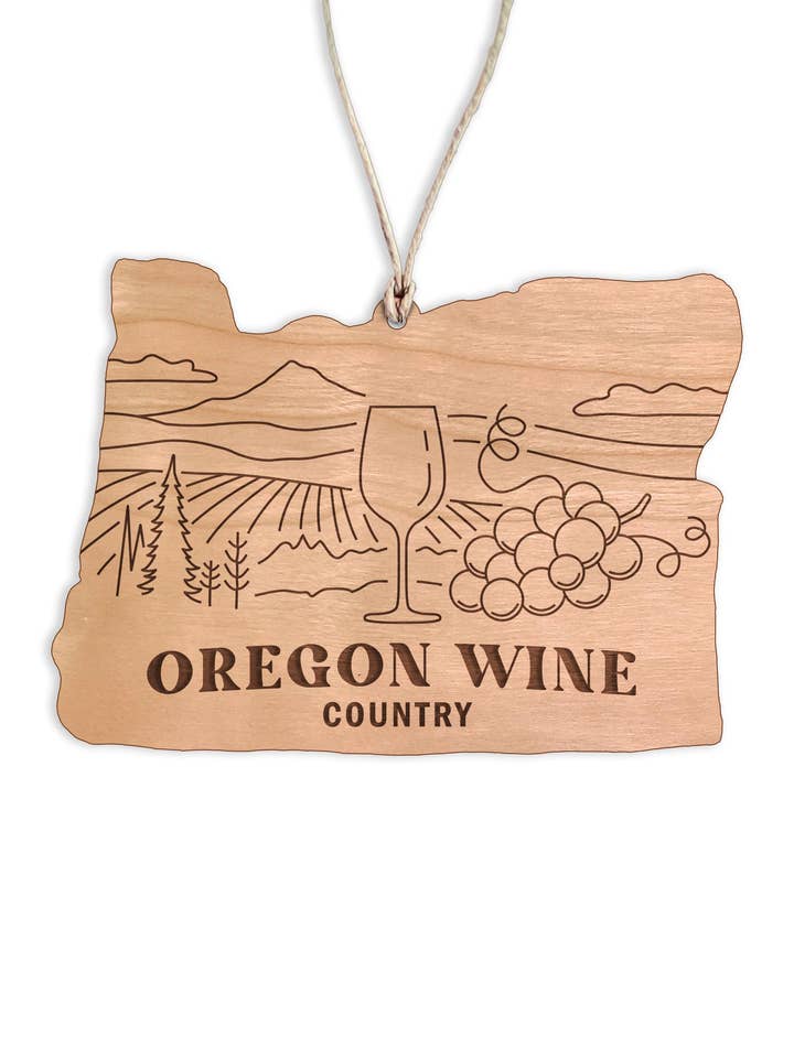 Oregon Wine Country Christmas Ornament for wholesale by Forever Northwest