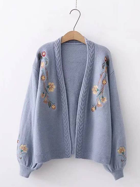 Miss Sparkling - Wholesale Cardigan - Women's - Floral knit cardigan4