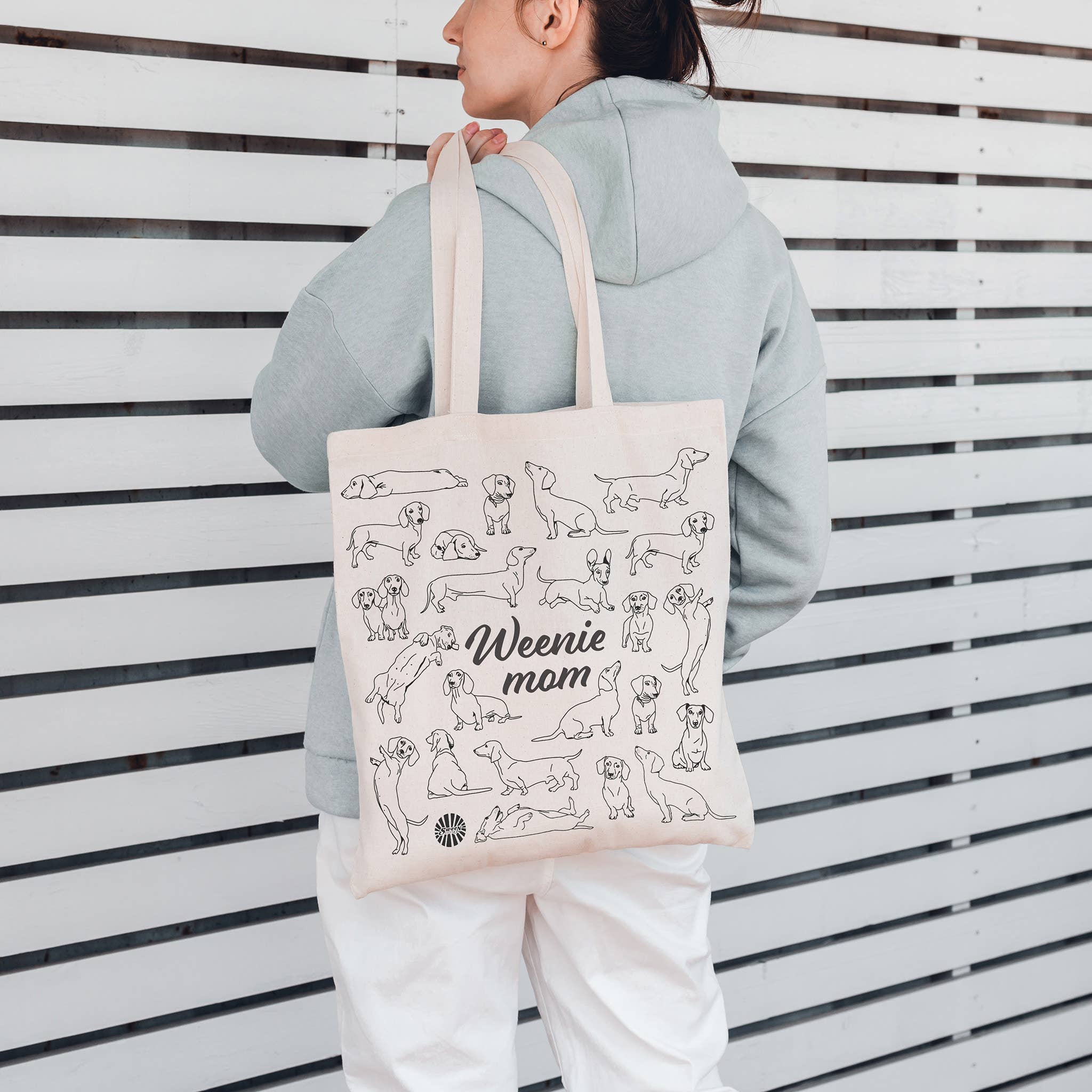 Sween Shop – Engroshandel Tote bag - Dame – Weenie Mor Gravhund Mulepose til Kæledyrshundemor Doxie Gave4