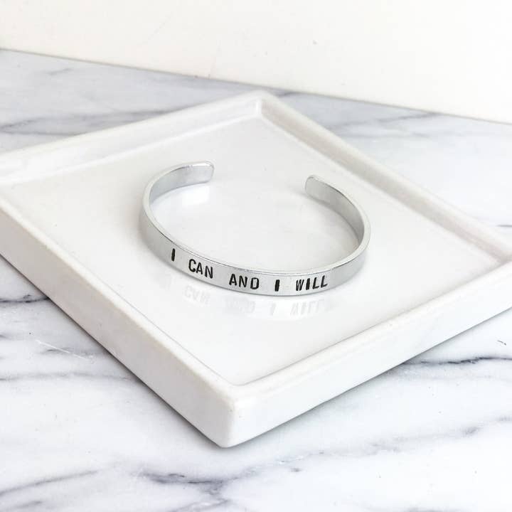 Black Tied – Großhandel Manschettenarmband – Ich kann und ich werde Armband | Positive Motivation Selbstliebe