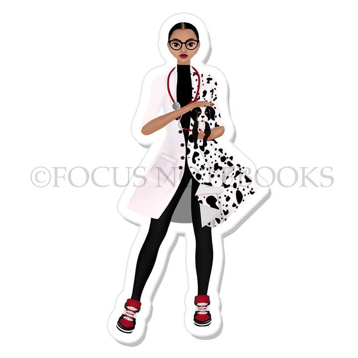 Veterinarian_Vinyl-Aufkleber für den Großhandel von Focus Notebooks