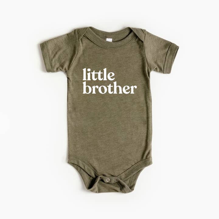 Gladfolk - Wholesale Bodysuit (Non-Footed) - Baby - Little Brother Modern Baby Bodysuit
• Olive Green Outfit