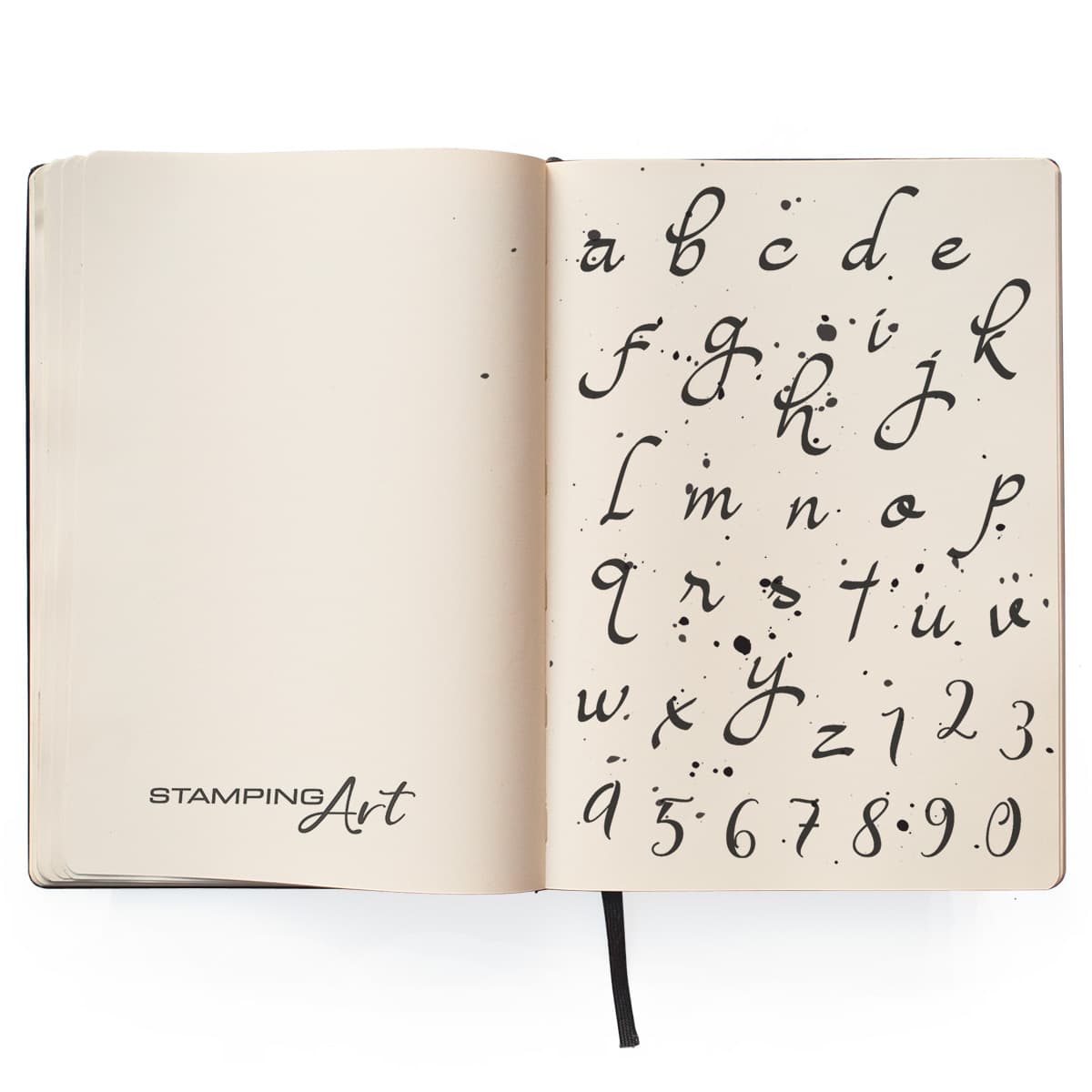 Ecstasy Crafts Distributing – Engroshandel Gummistempel/pyntestempel – Ciao Bella klart stempel sæt 4x6" Moonlight Små bogstaver Alfabet1