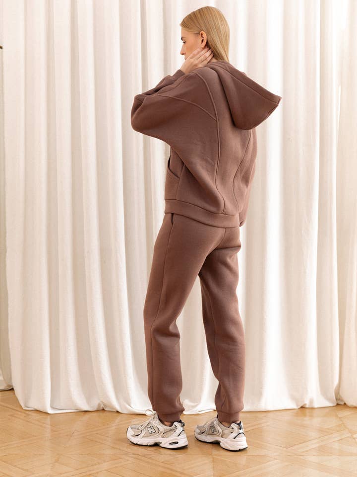 Azuri - Venta al por mayor Sudadera con capucha - Mujer - Sudadera de forro polar en color moca