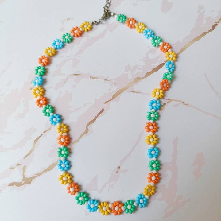 Kolorya - Wholesale Choker/Collar - Beaded Necklace | Elegant Daisy Choker | Multicolor7