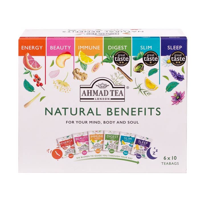 Natural Benefits Selection (6 x 10 Teabags) for wholesale by Ahmad Tea