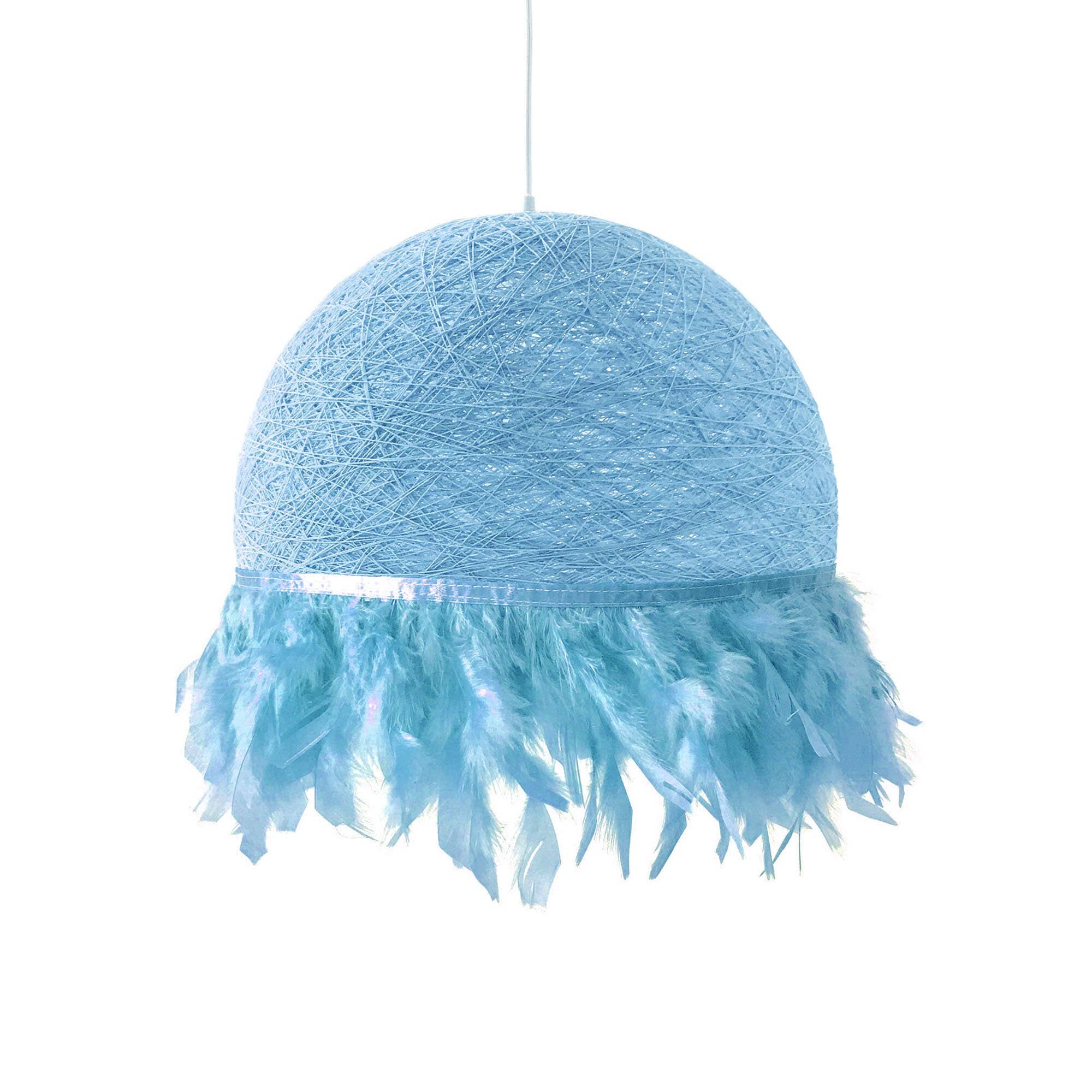 Geometrik Design – Pedra de parede por atacado – Luminária pendente com penas marrons HALF FEATHERS, design nórdico7