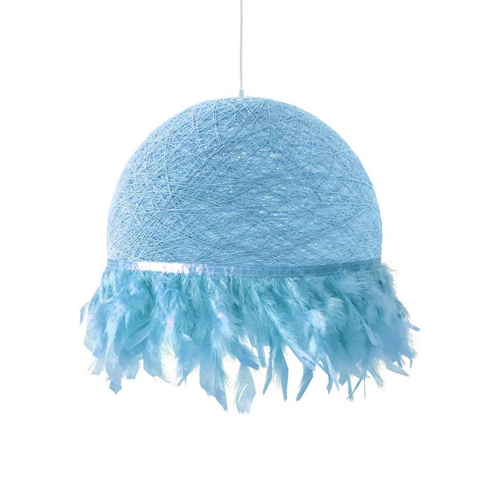 Geometrik Design – Pedra de parede por atacado – Luminária pendente com penas marrons HALF FEATHERS, design nórdico7