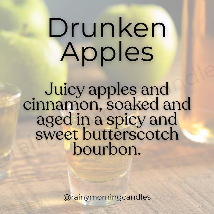 Rainy Morning Candles - Wholesale Wax Melt - Drunken Apples | Apple + Bourbon Fall Wax Melts