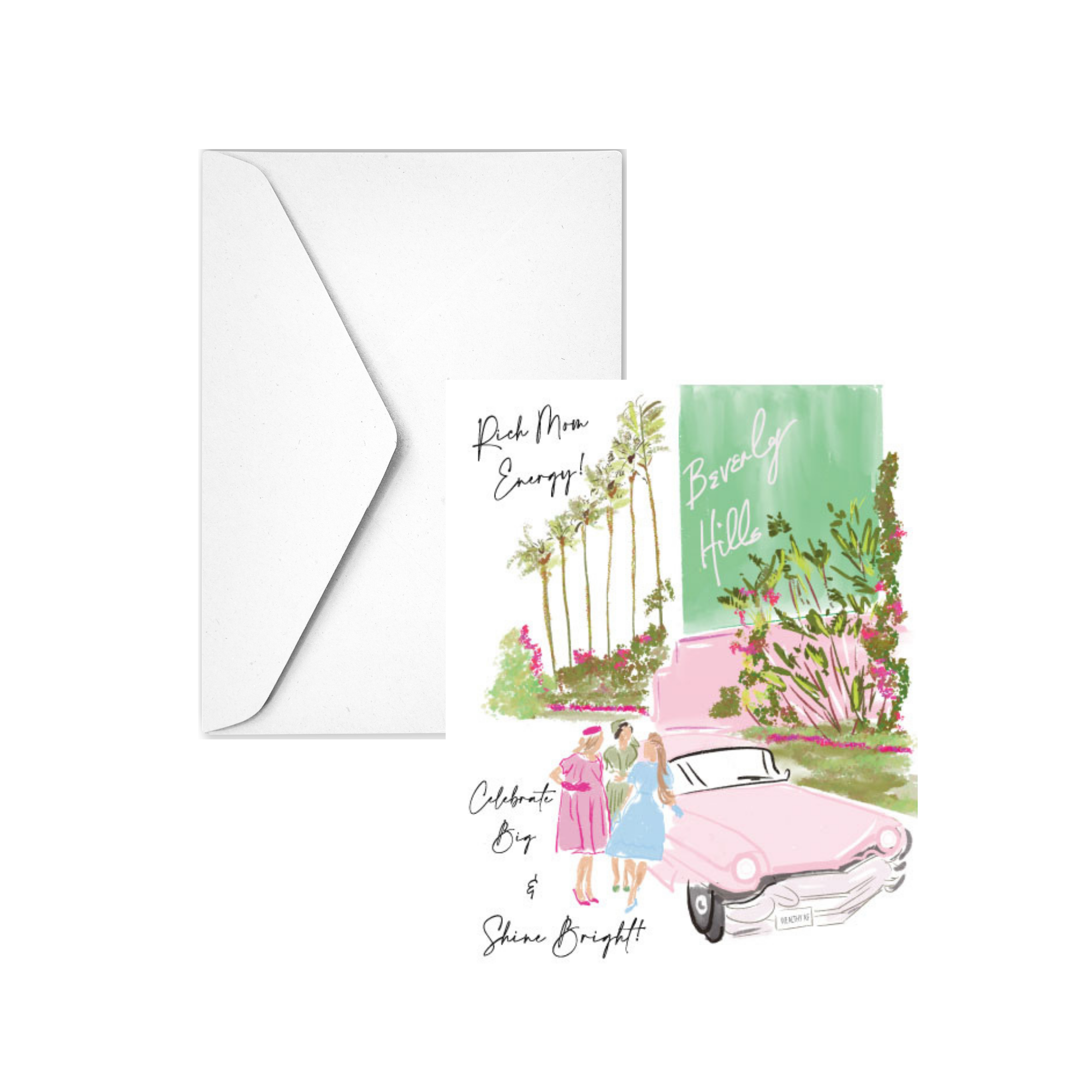 Rebecca Illustrated - Wholesale Stationery/Notecard Set - RICH MOM ENERGY  - Note Card 1