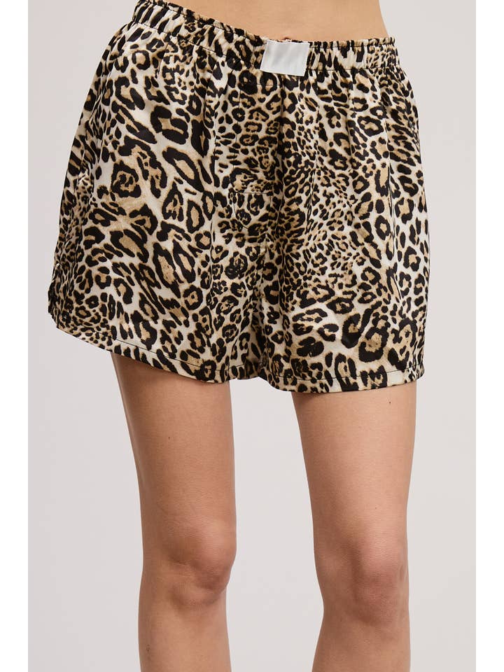 Leopard Print Boxer Shorts with Patch Detail for wholesale on Faire2