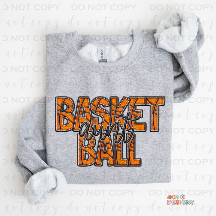 Personalized Faux Basketball Title DTF Transfer for wholesale by 403 Designs