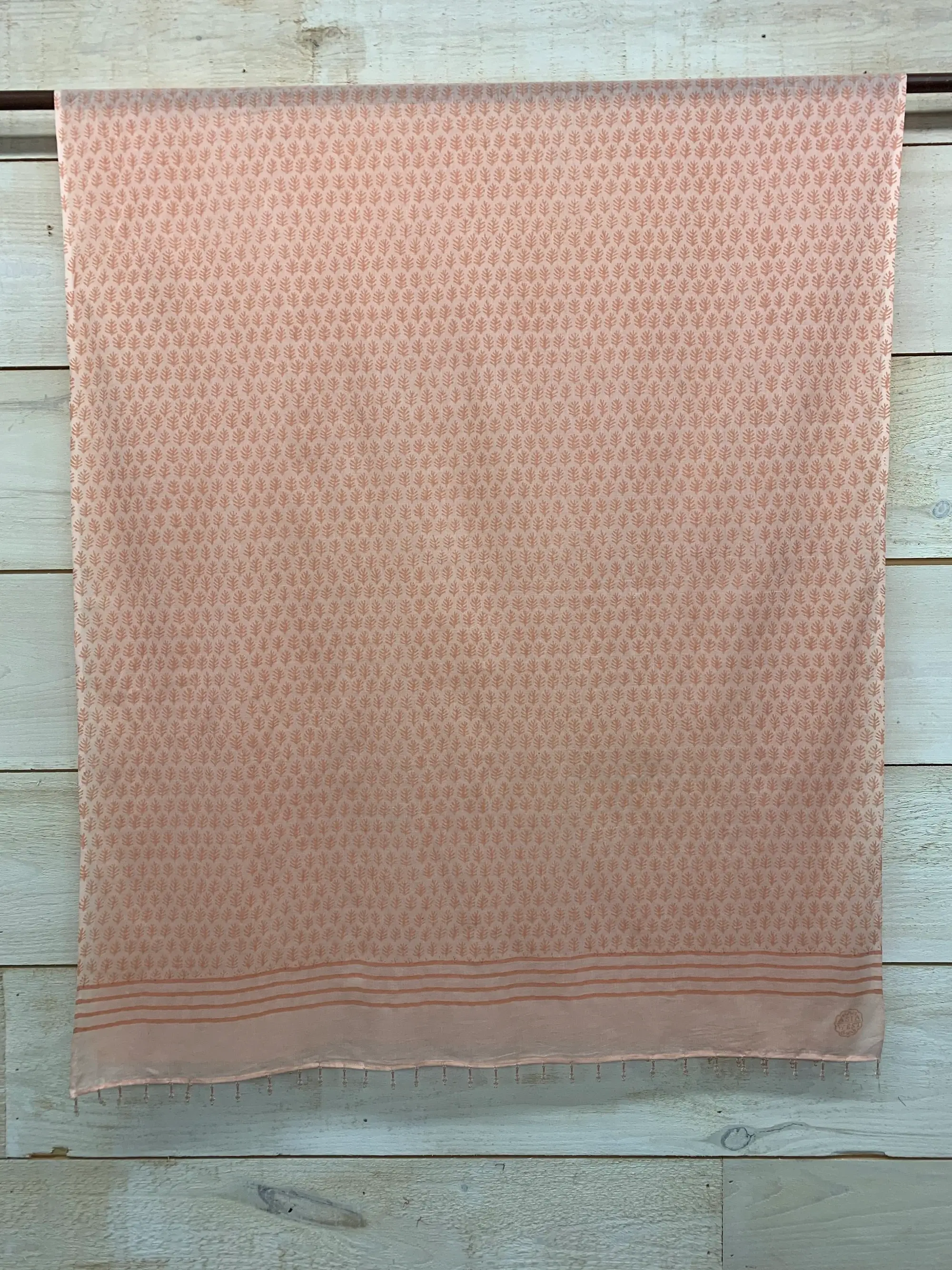 Asia West - Wholesale Scarf - Women's - Peach Cotton Voile Scarf / Shawl or Sarong 6