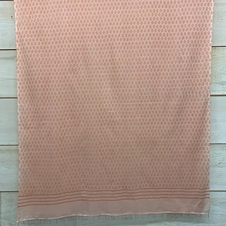 Asia West - Wholesale Scarf - Women's - Peach Cotton Voile Scarf / Shawl or Sarong 6