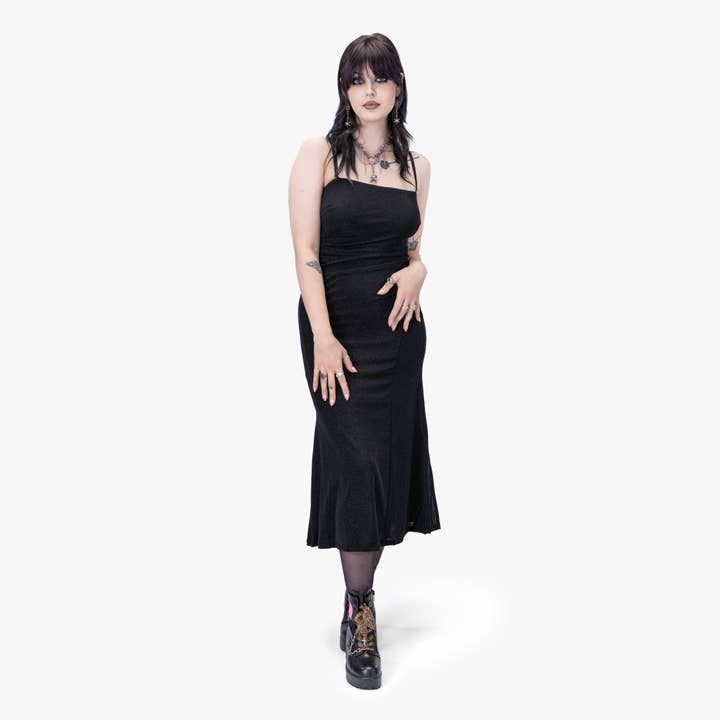 Nocturna Midi Sparkle Dress for wholesale by Wicked Misfit