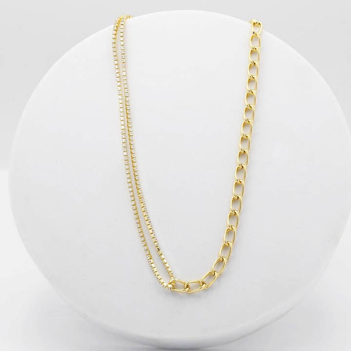 Sparkling Double Chain for wholesale by Treasure Jewels Inc.