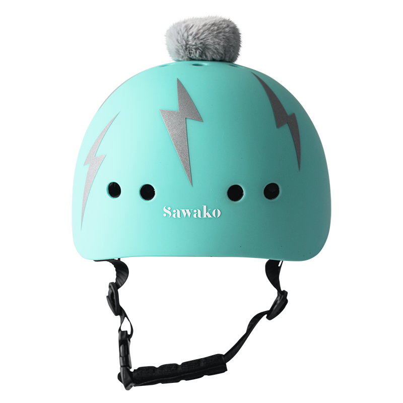 Sawako: The Stylish Helmets – wholesale Bike/scooter – Kids – Kids Lightning Bolt: Turquoise2