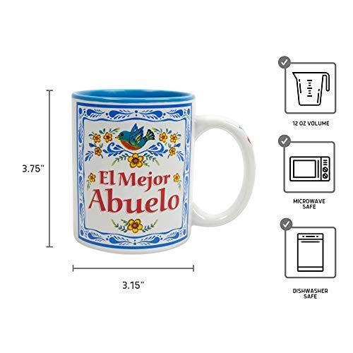 European Heritage Gifts - Wholesale Coffee Mug - El Mejor Abuelo Design Color Ceramic Coffee Mug by E.H.G