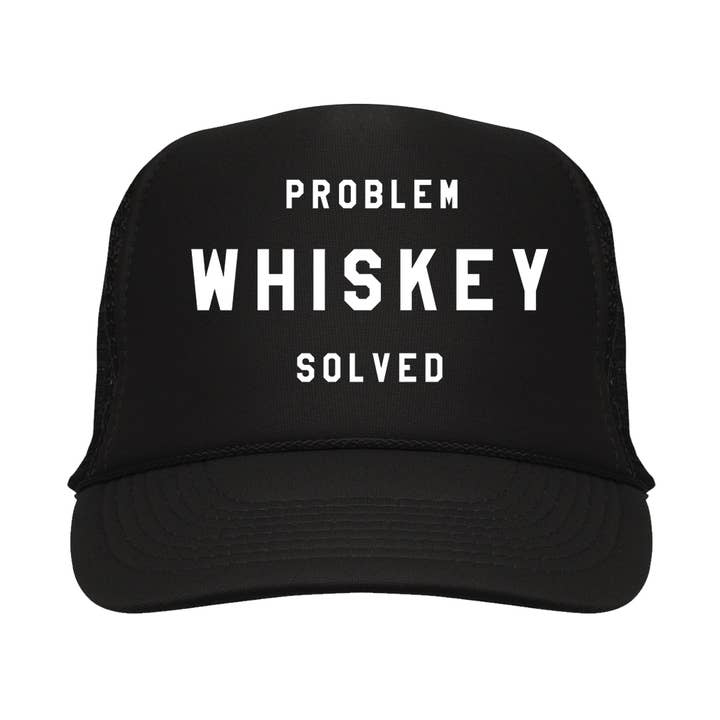 Problem Whiskey Solved Trucker Hat - Black for wholesale by The Poster List