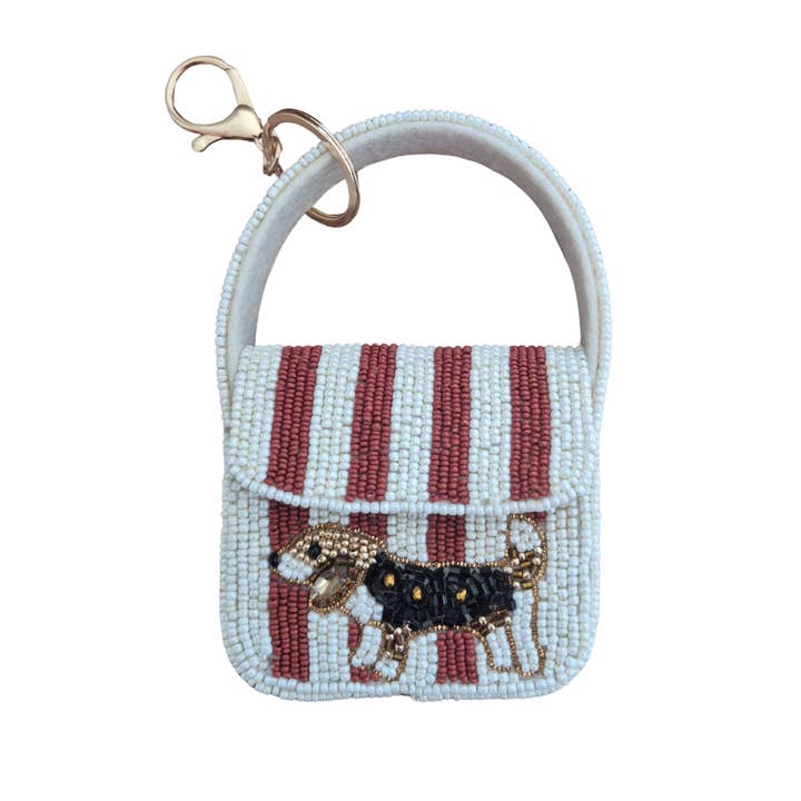 Mini Beaded Handbag Keychain SKBG3002 for wholesale by ZODA