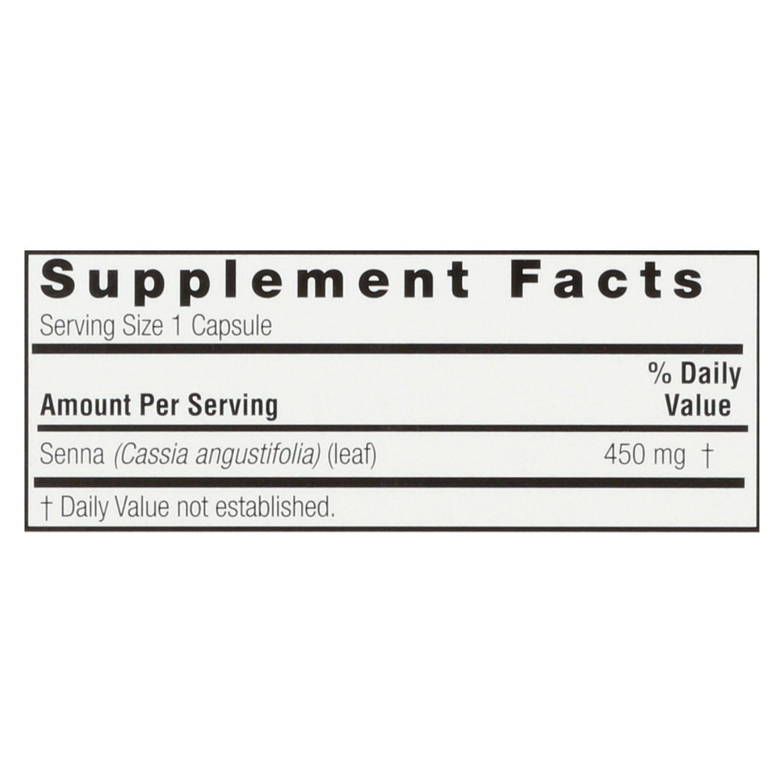 Everyday Supply Co - Wholesale Oral Supplement/Vitamin - Nature's Answer - Senna Leaf - 90 Capsules1