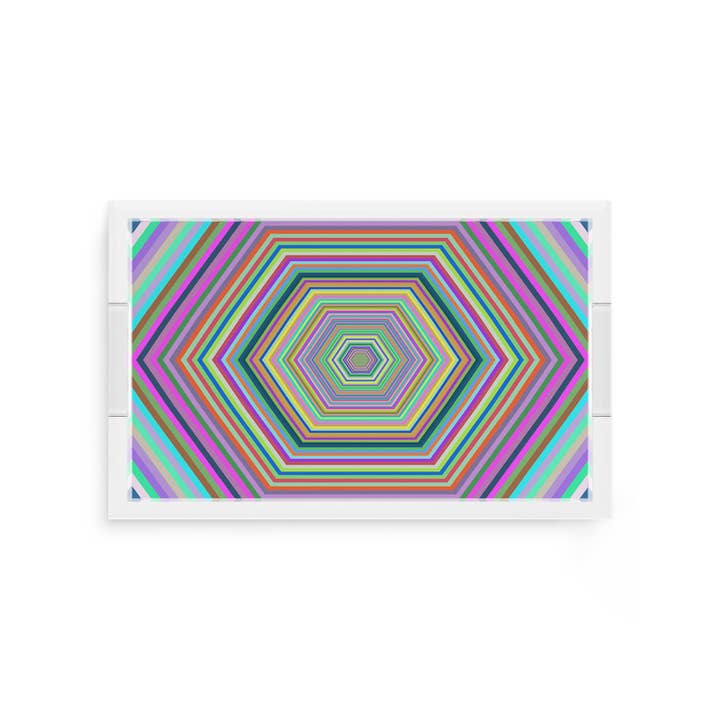 Vassoio Decorativo Rettangolare in Acrilico Hex Dylan per la vendita all'ingrosso da parte di Nicolette Mayer Collection