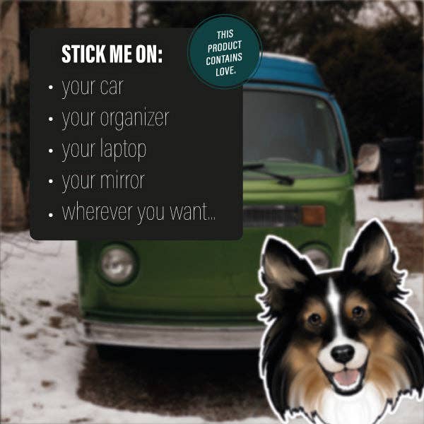 SACRAMELA - Wholesale Sticker - SHETLAND SHEEPDOG TRI COLOR4
