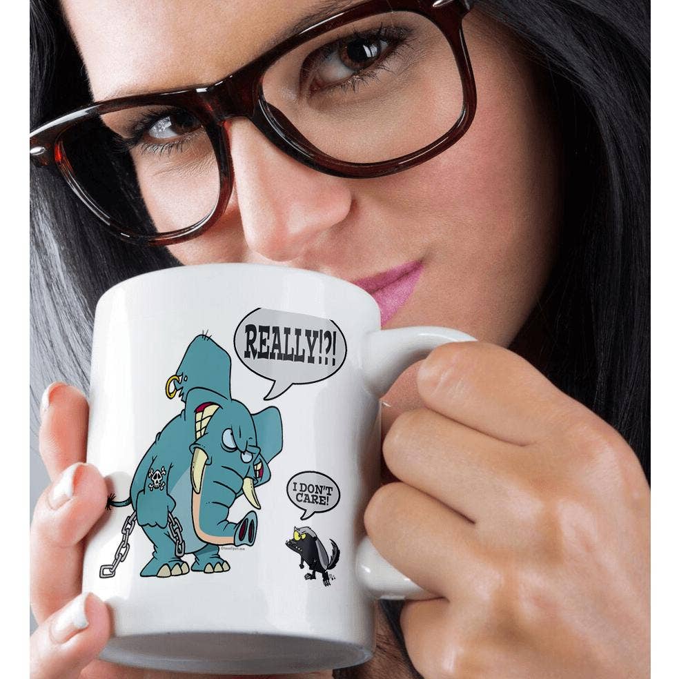 3dRose - Wholesale Coffee Mug - 3dRose, Badass Elephant Questions Bad Ass Honey Badger, Mug9