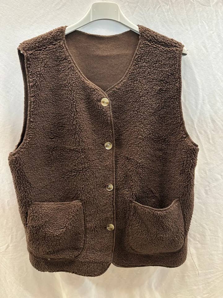 Mimi & Gogo - Vente Veste sans manches – femme - Gilet moumoute sans manches @6108_GiMoumoute12