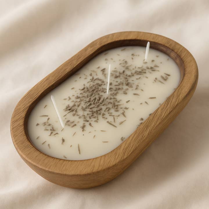 Moose Meadows Farm co - Wholesale Jar/Filled Candle - Handmade dough bowl candles-Hand poured2