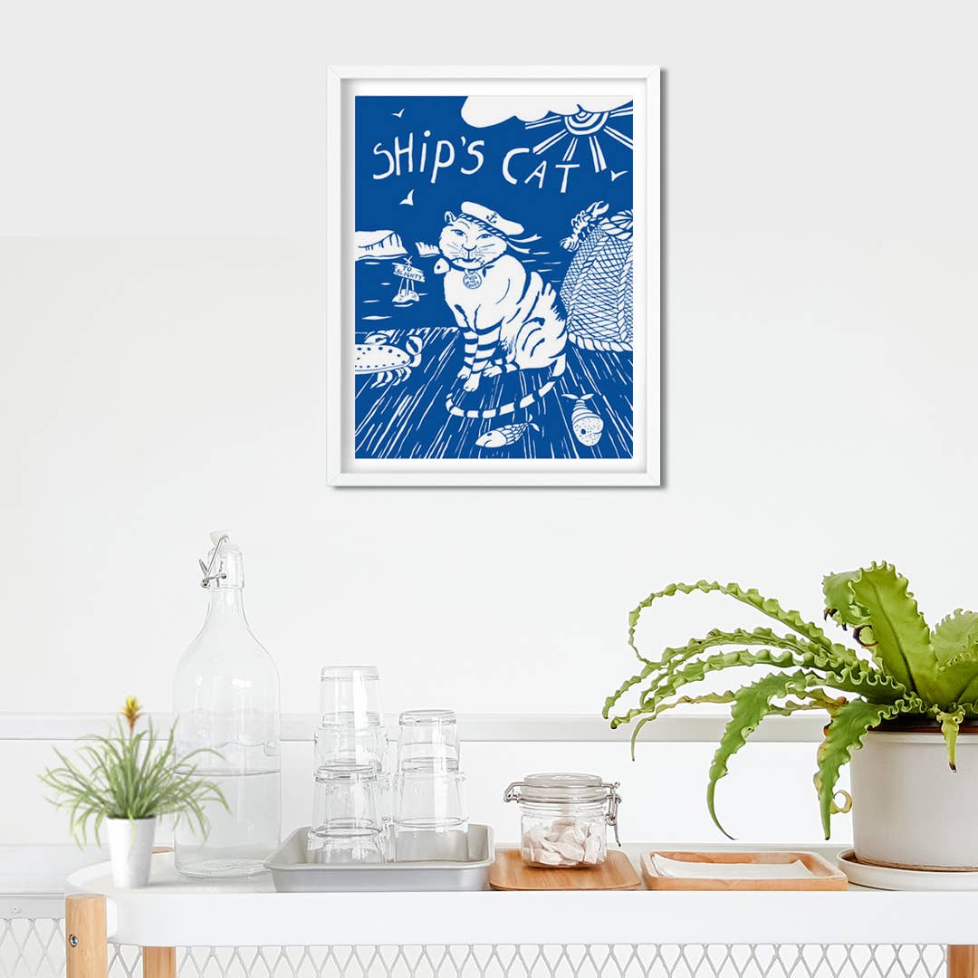 Port and Lemon - Wholesale Art Print - Ships Cat Art Print by Port and Lemon1