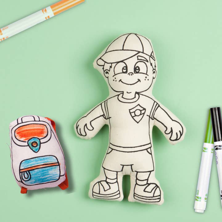 Kiboo Kids – wholesale Docka - Barn – Färg din egen pojke med Cap Doll