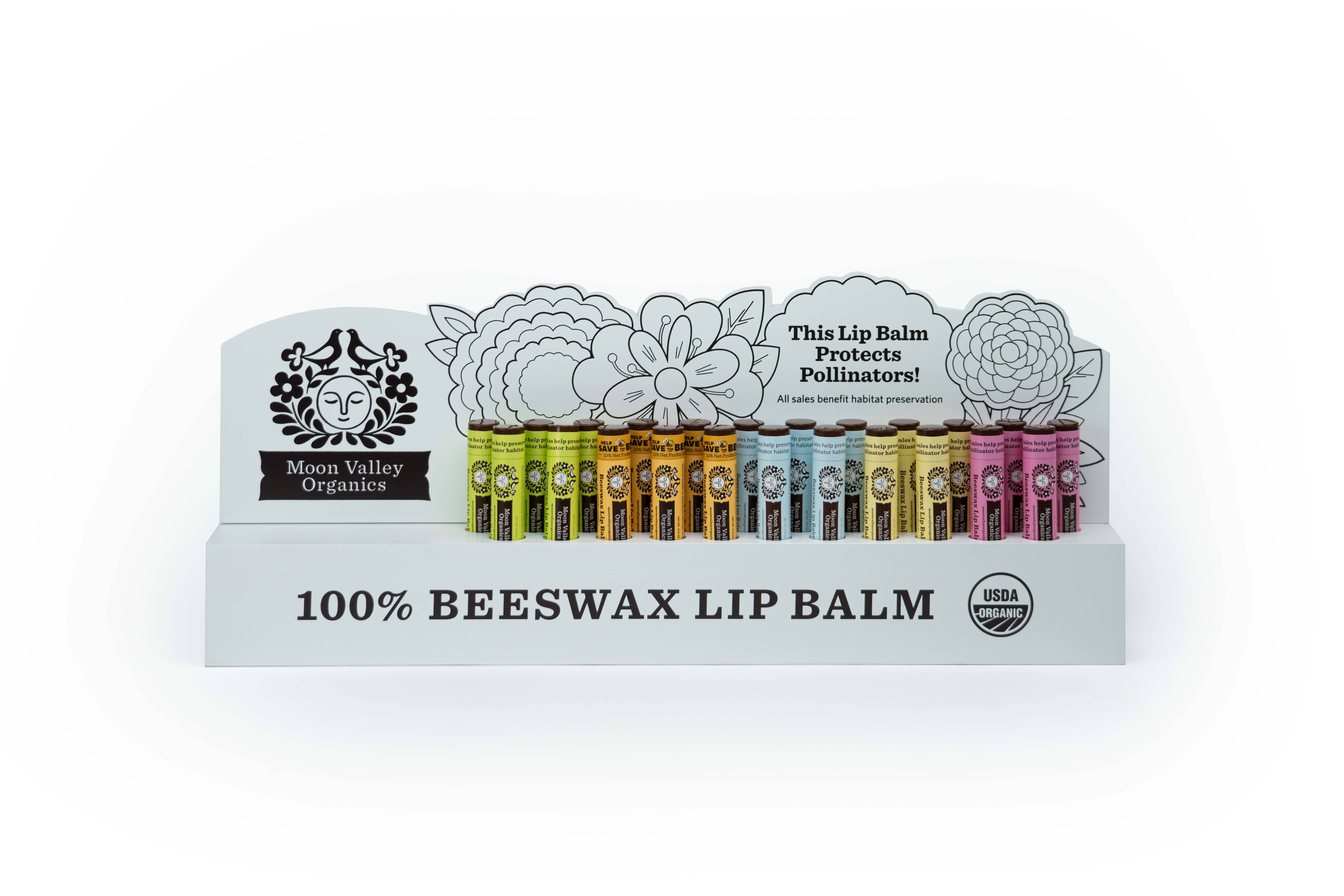 Moon Valley Organics - Wholesale Lip Balm - Display - Horizontal (5 CASES OF LIP BALM PROMO)