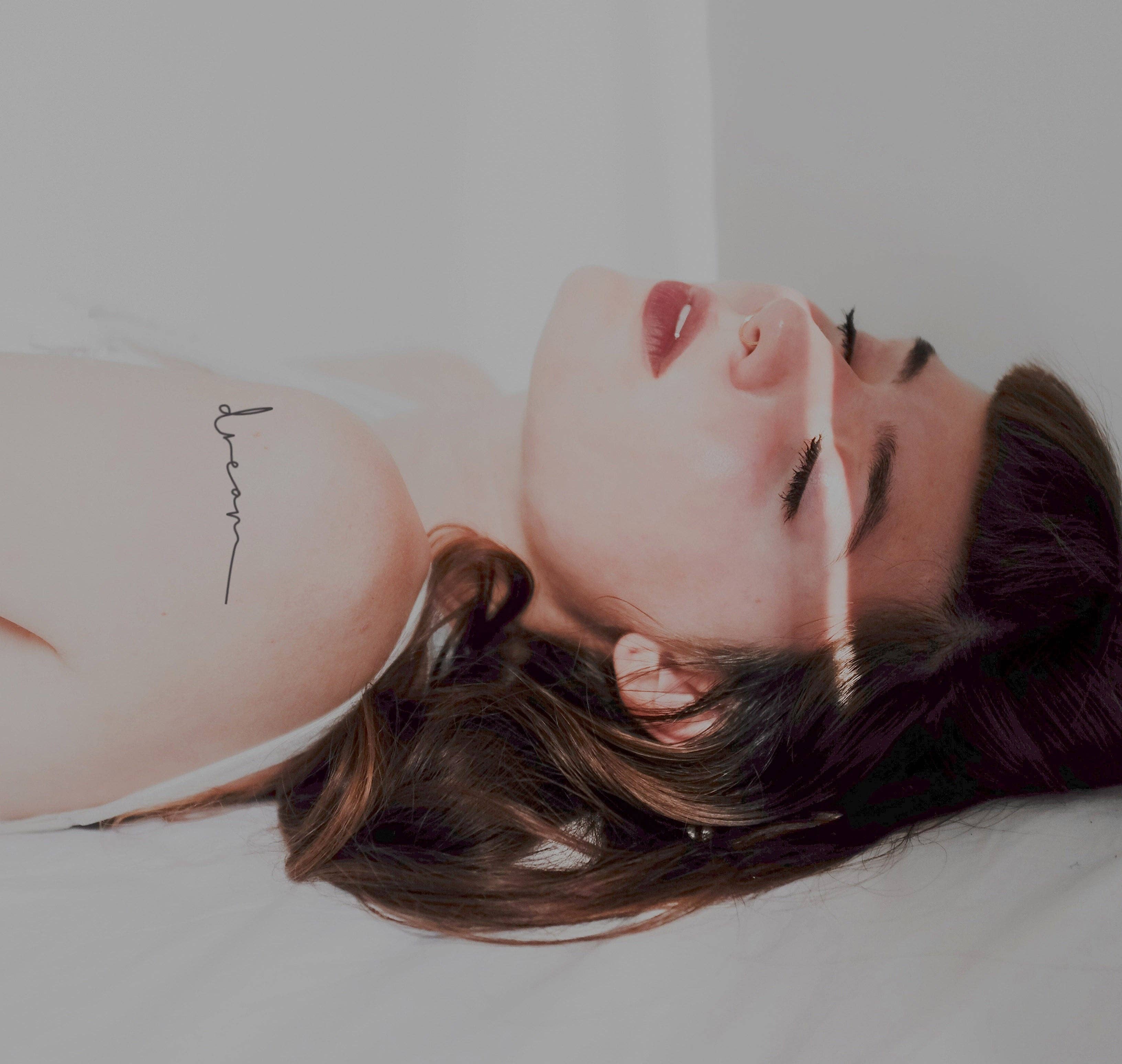 encredelicate - Vendita all'ingrosso Tatuaggi temporanei - Tatuaggio temporaneo della parola sogno che significa sogno (set di 3)