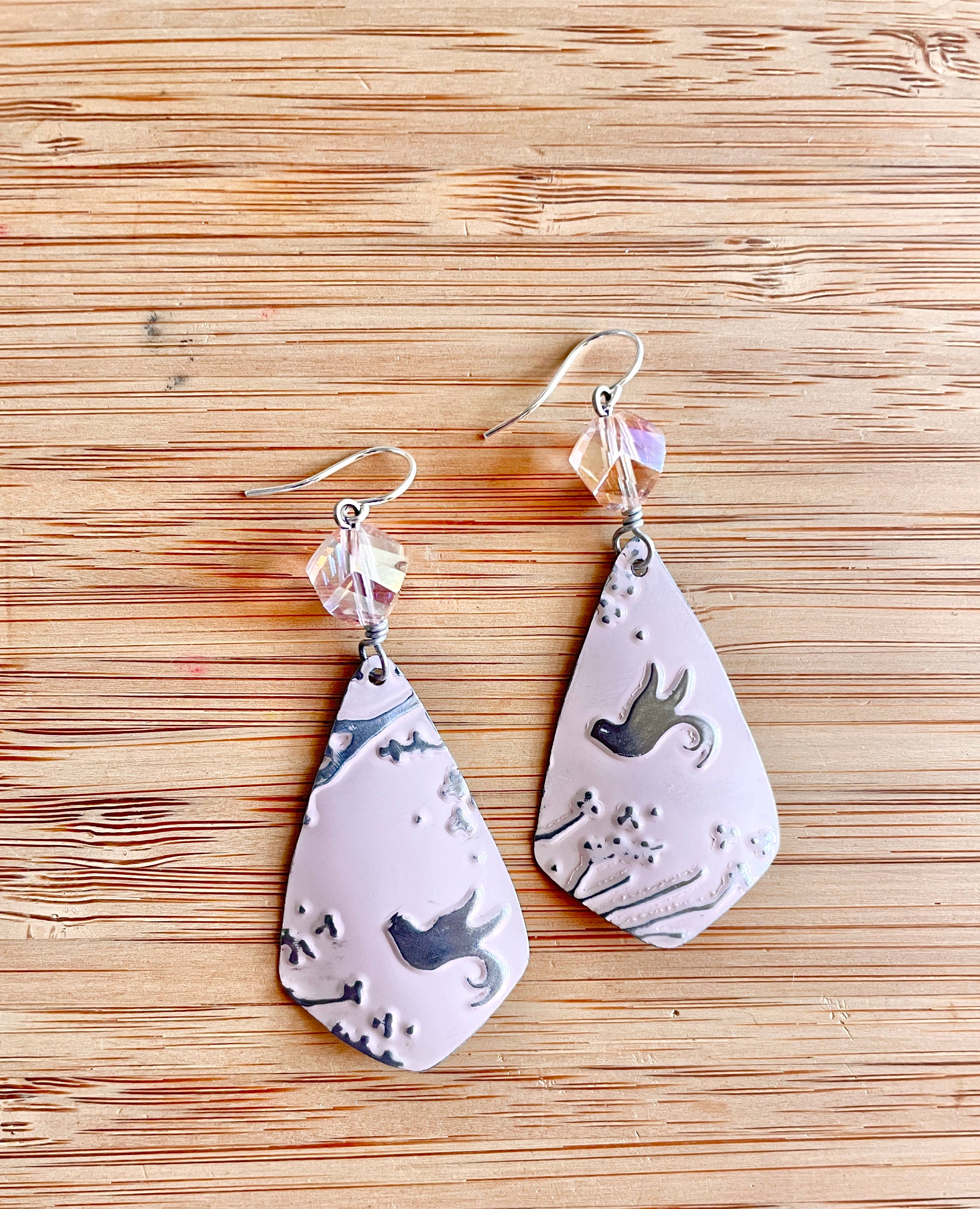 TTE Designs - Wholesale Dangle Earrings - Best Sellers - Set of 12 Recycled Vintage Tin Earrings 14