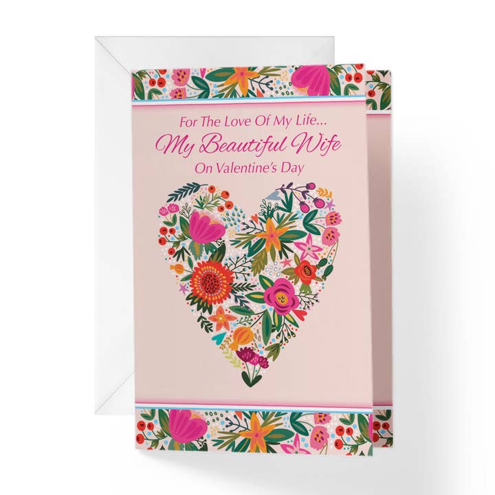Carte de Saint-Valentin pour femme | Heart Flowers Love of my Life pour la vente par 1Up Greetings LLC